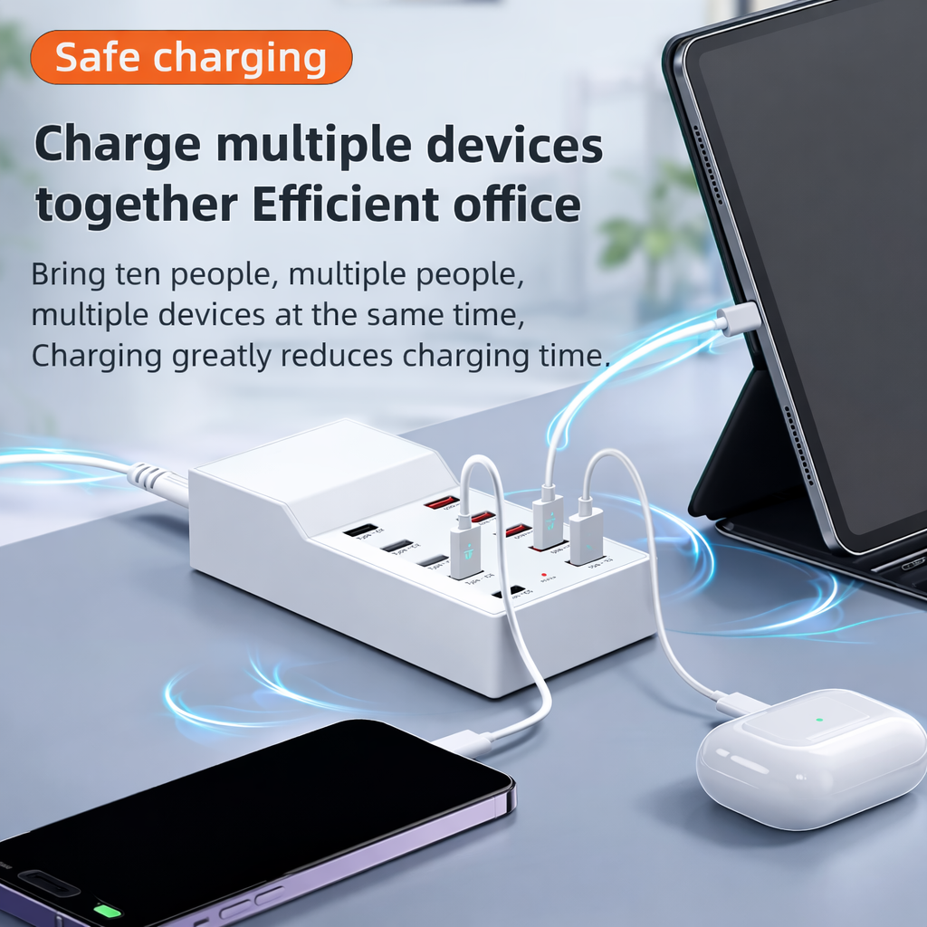 50W Multi-Port Fast Wall Charger